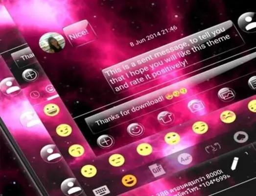 SMS Messages GlassNebula Theme android App screenshot 0