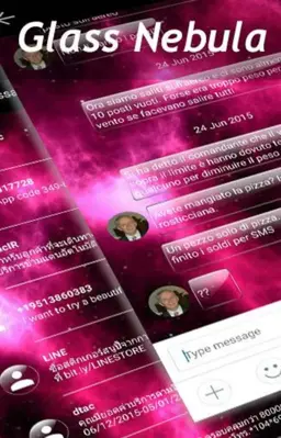 SMS Messages GlassNebula Theme android App screenshot 3