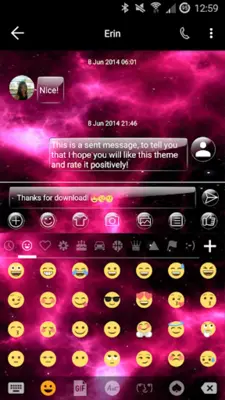 SMS Messages GlassNebula Theme android App screenshot 4